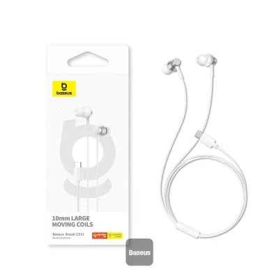 Наушники Baseus Encok CZ11 Wired Earphones Moon White