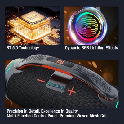 Беспроводная колонка ZQS-X8 с Bluetooth, 100 Вт — миниатюра 4