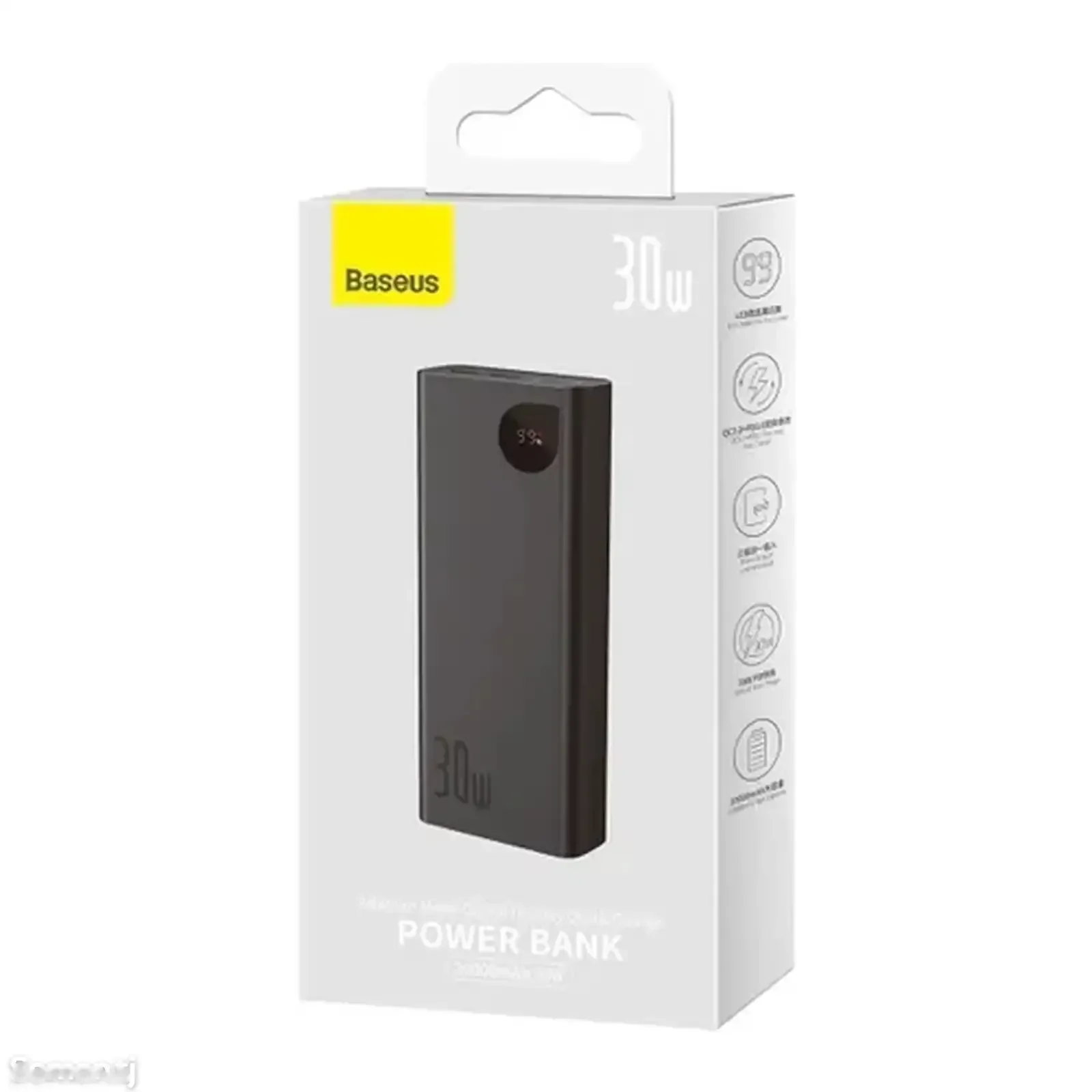 Повербанк Baseus Adaman Metal Display Fast charge Power Bank 20000mAh 30W Черный