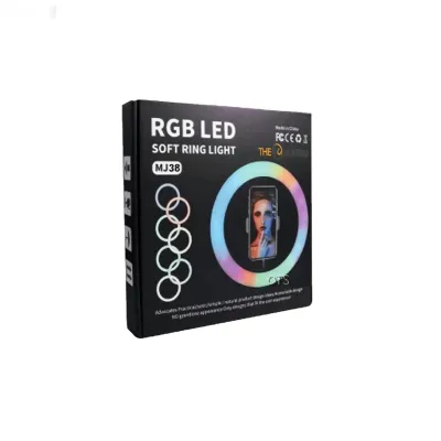 Кольцевая лампа RGB MJ38 38 см цветная — миниатюра 1