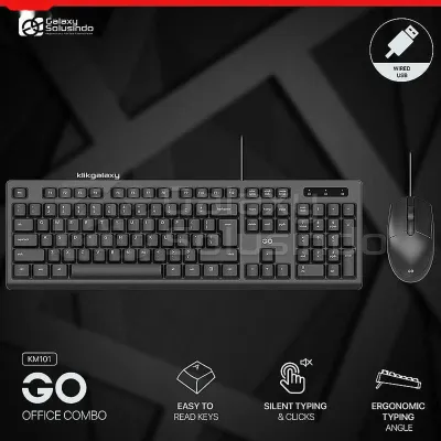Проводная мышь и клавиатура Fantech KM101 GO Office Combo — миниатюра 2