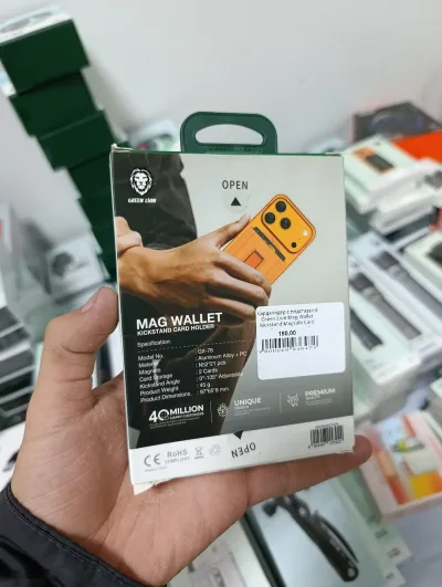 Картхолдер с подставкой Green Lion Mag Wallet Kickstand Magsafe Card Holder — миниатюра 3