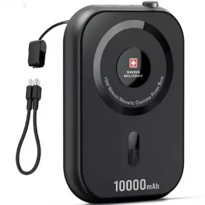 Повербанк Swiss Military 3-in-1 Wireless Magnetic Power Bank, 10000 mAh,SM-WL-3I