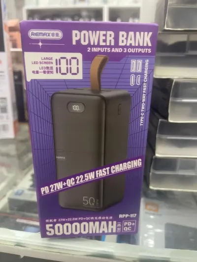 Внешний аккумулятор Power bank REMAX RPP-117 50000 mAh PD27WQC3.0 22.5W с быстр — миниатюра 1