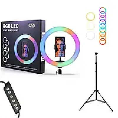 Кольцевая цветная лампа RGB MJ56 см