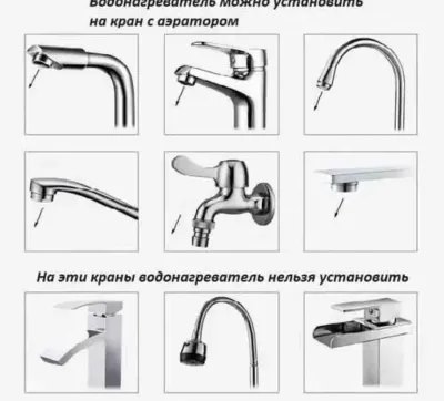 Электрический водонагреватель на кран