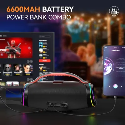 Беспроводная колонка ZQS-X8 с Bluetooth, 100 Вт — миниатюра 6