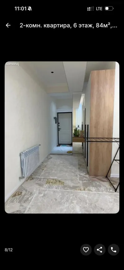 2-комн. квартира, 6 этаж, 84м², Шохмансур — миниатюра 7