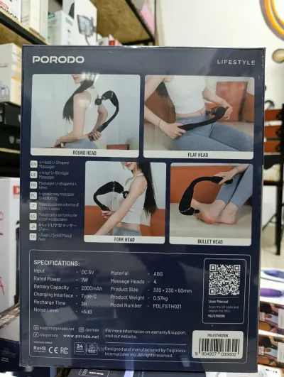 Массажер Porodo Lifestyle U-Shaped Handle 4-Head — миниатюра 2