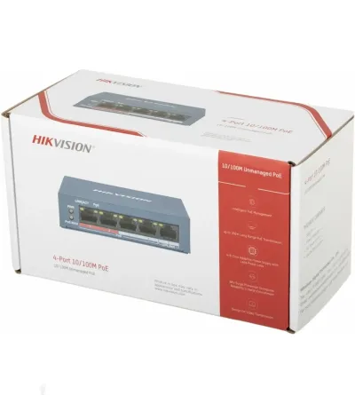 PoE Хаб Hikvision 5port — миниатюра 3