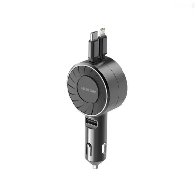 Автомобильное зарядное устройство Green Lion Telescopic 50W — миниатюра 1