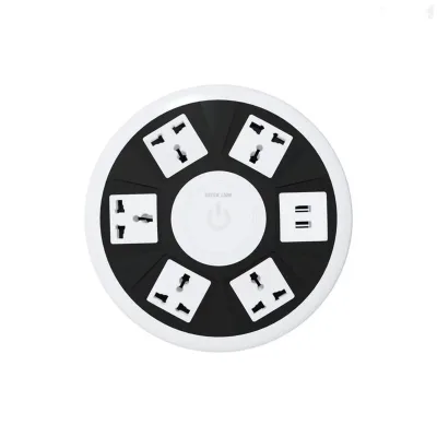 Розетка Green Lion 7 в 1 Power Socket 5AC Universal Outlet + 2USB белый