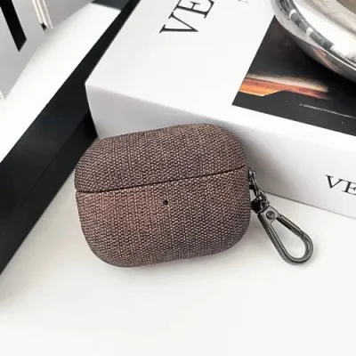 Чехол для наушников AirPods Pro 2 из джинсовой ткани бежевый