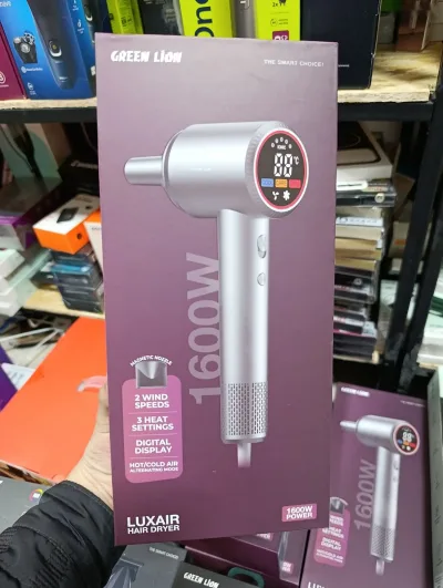 Фен Green Lion LUXAIR Hair Dryer with Display 1600W, черный — миниатюра 1