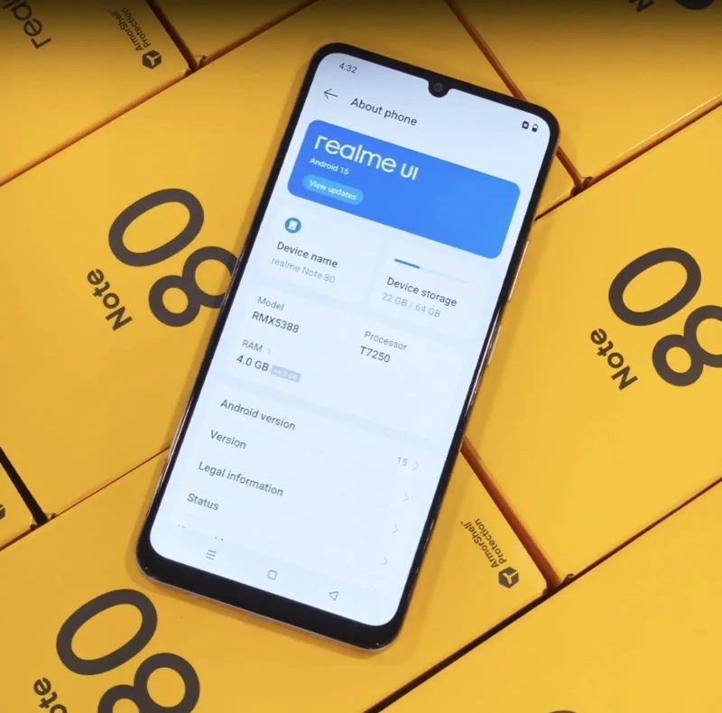 Realme Note 80 4/64gb 6300мач