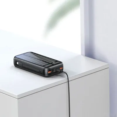 Внешний аккумулятор Green Lion PD20W Solar 2 20000 мАч черный — миниатюра 2