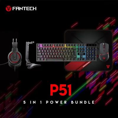 Fantech P51 5-в-1 клавиатура с мышью + коврик для мыши + гарнитура + подставка