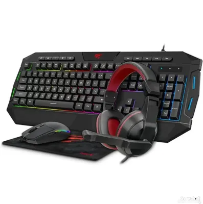 Игровой комплект Havit KB501CM 4-в-1 Клавиатура Мышь Гарнитура