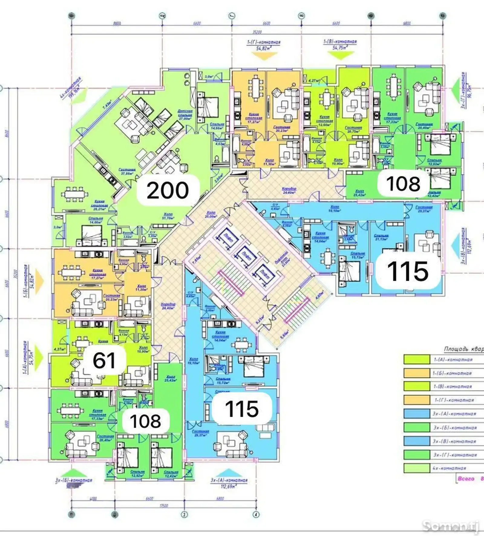 3-комн. квартира, 15 этаж, 115 м², Ашан, парки Алишери Навои