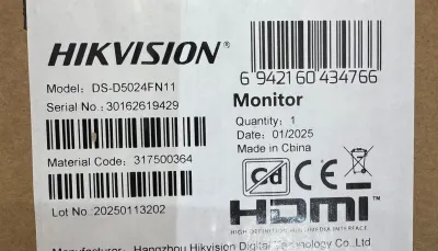 Монитор Hikvision IPS FHD 24 DS-D5024FN11 O-STD European standard
