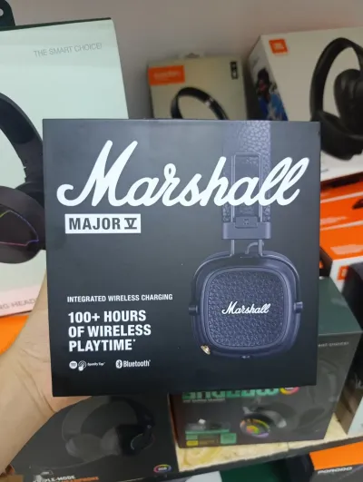 Беспровоныйе наушники Marshall Major V синий Оригинал — миниатюра 2