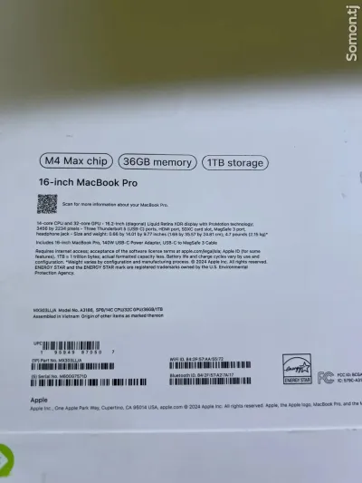 Ноутбук Apple macbook m4 Max 36/1tb — миниатюра 2