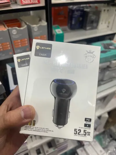 Авто зарядник Lenyes CA825 USB+Type-C Fast Charging PD 52.5W Original — миниатюра 1