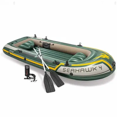 Оригинальная гребная лодка Seahawk 4 надувная для рыбалки — миниатюра 3