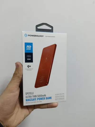 Внешний аккумулятор Powerology Ultra-Thin 5000mAh MagSafe Power Bank — миниатюра 1