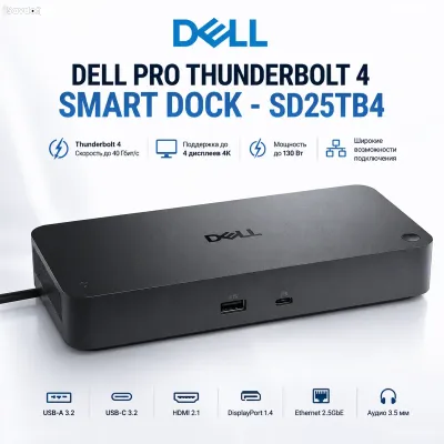 Док-станция Dell Pro Thunderbolt 4 Smart Dock SD25TB4