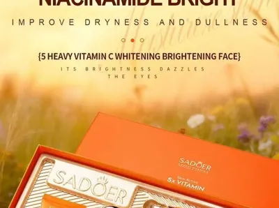 Набор косметических средств по уходу за лицом Sadoer 5x Vitamin C Glow Niacinami
