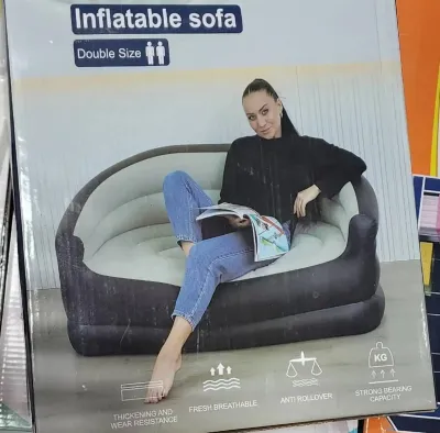 Кресло двухместное надувное с ручным насосом inflatable sofa