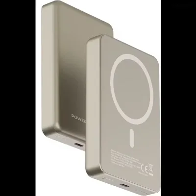 Внешний аккумулятор Powerology 10000 mAh 20W PD & 15W Magsafe титан