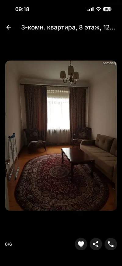 2-комн. квартира, 13 этаж, 64м², Шохмансур