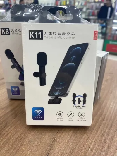 Микрофон петличный Wireless Microphone K9 беспроводной — миниатюра 1