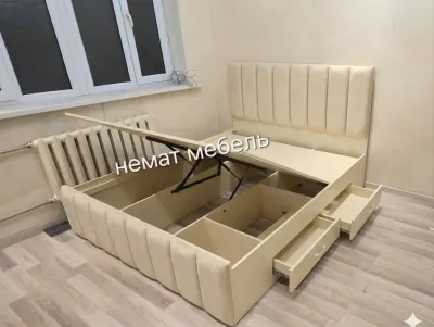 Двухспальный кровать с медицинским матрасом