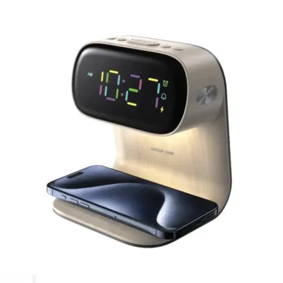 Часы с беспроводной зарядкой Green Lion Bedside Clock with Wireless Charger — миниатюра 1