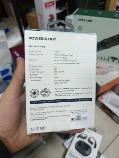 Беспроводные наушники Powerology Open-Ear Air Conduction ENC TWS — миниатюра 3