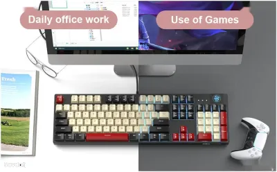MageGee MK-Armor Механическая Клавиатура Red Switch LED ENG Black