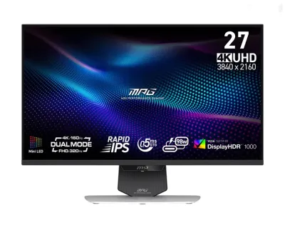 Монитор 27 MSI MPG 274URDFW E16M поддержку Dual-Mode UHD 4K 160 Гц и FHD 320 Гц