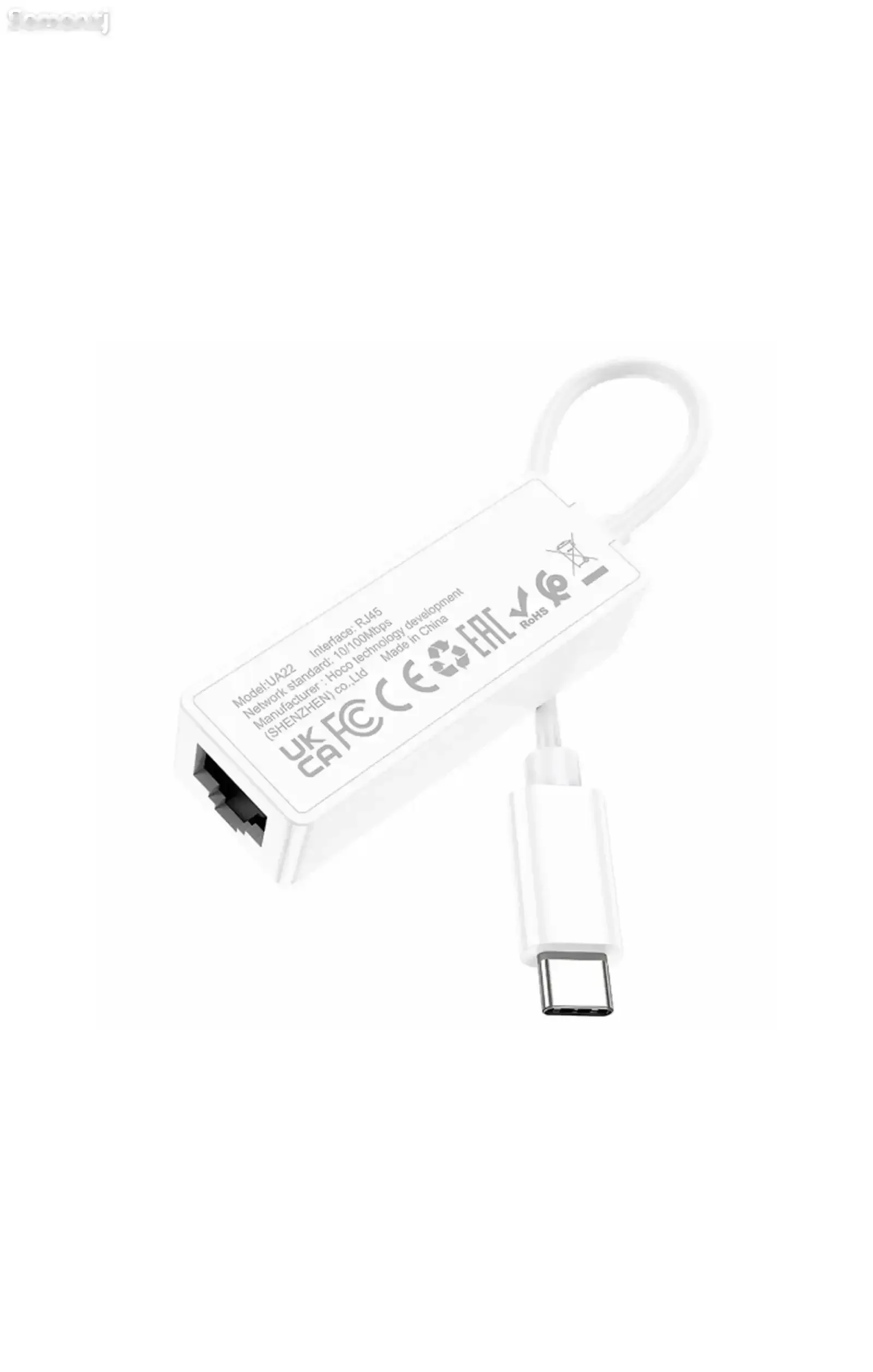 Сетевой адаптер Носо UA22 Type-C to RJ45 100 Mbps