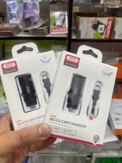 Автомобильное зарядное устройство XO CC39 QC3.0 1USB 18W Type-C black — миниатюра 1