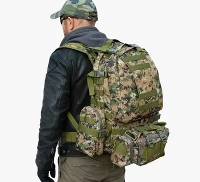 Рюкзак тактичный 55 л, B08 з подсумками, 53х35х22 см, Американский пиксель