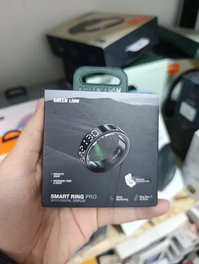Умное кольцо Green Lion Smart Ring Pro With Digital Display 11, черный — миниатюра 1
