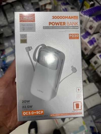 Внешний аккумулятор Power Bank 30000mah 22.5W PQ30, 30000 мАч — миниатюра 1
