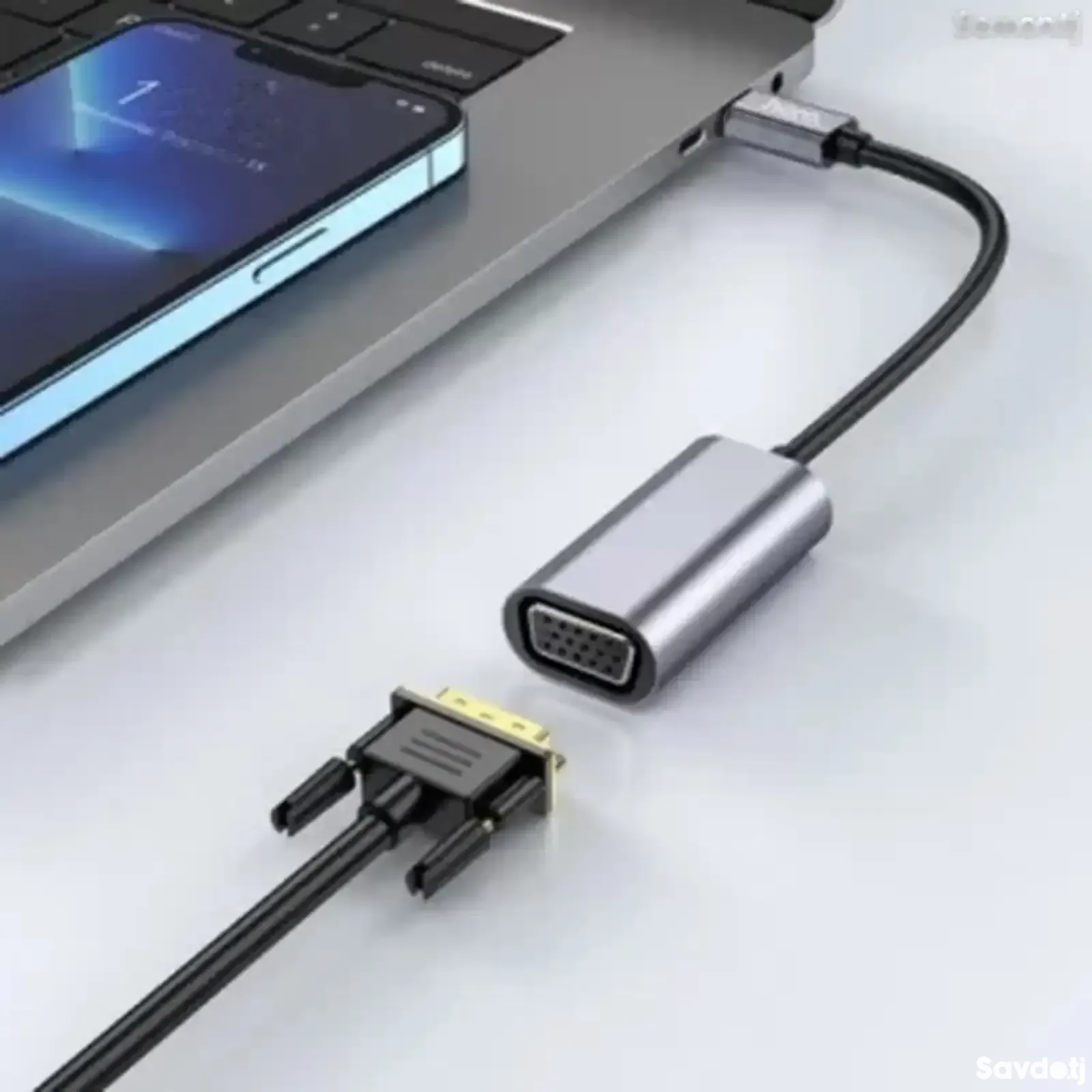 Кабель Носоo UA21 Type-C to HDMI 13см серый