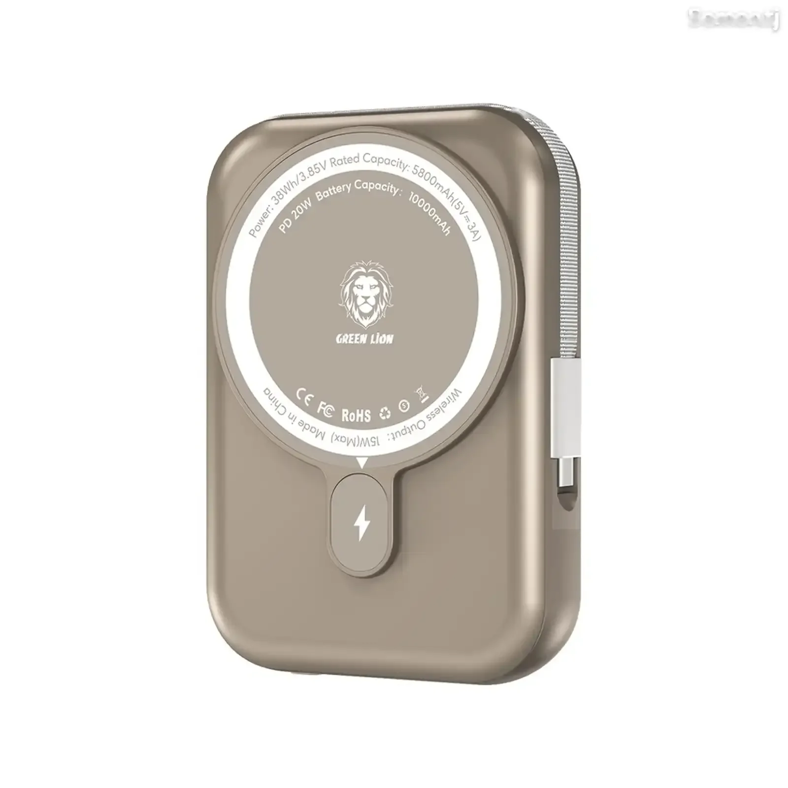 Внешний аккумулятор Green Lion Monaco Grip Power Bank 10000mAh Desert Titanium