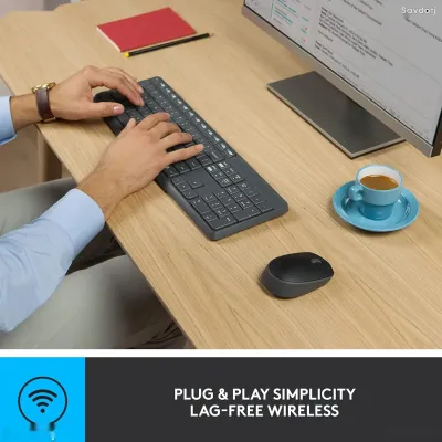 Комплект Logitech MK235 беспроводная клавиатура и мышь Black
