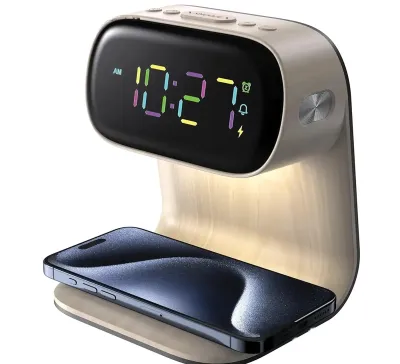 Часы с беспроводной зарядкой Green Lion Bedside Clock with Wireless