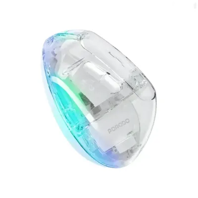 Мышь Porodo Vertical 4800 DPI Wireless Mouse Transparent — миниатюра 1